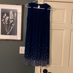 Mid length royal blue bling dress